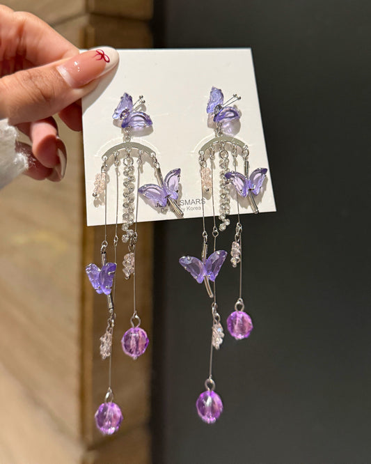 Dreamland Purple Butterfly Earrings