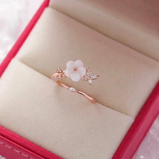 Cherry Blossom Butterfly Ring