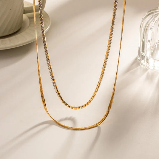 Huston Layered Necklace (18k gold plated)