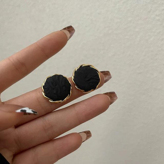 Brown Statement Stud Earrings
