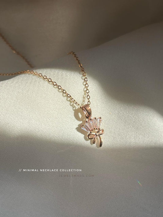 Bow It Minimal Necklace