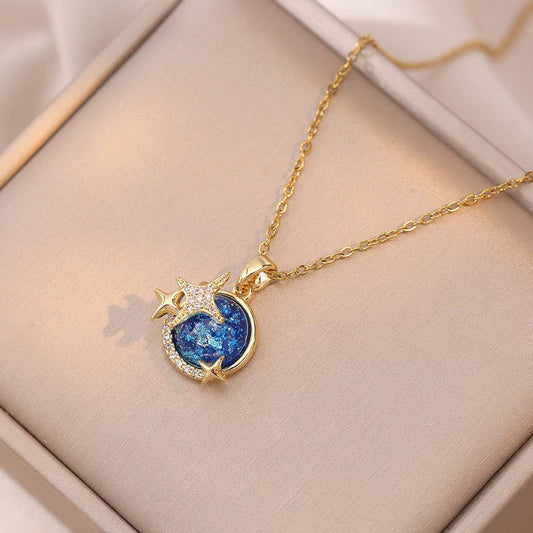 Galaxy Blue Necklace