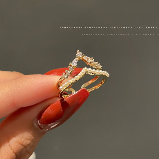 Crown Ring - pearly collection