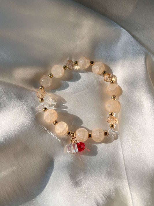 Dreamy Peach Beads Bracelet