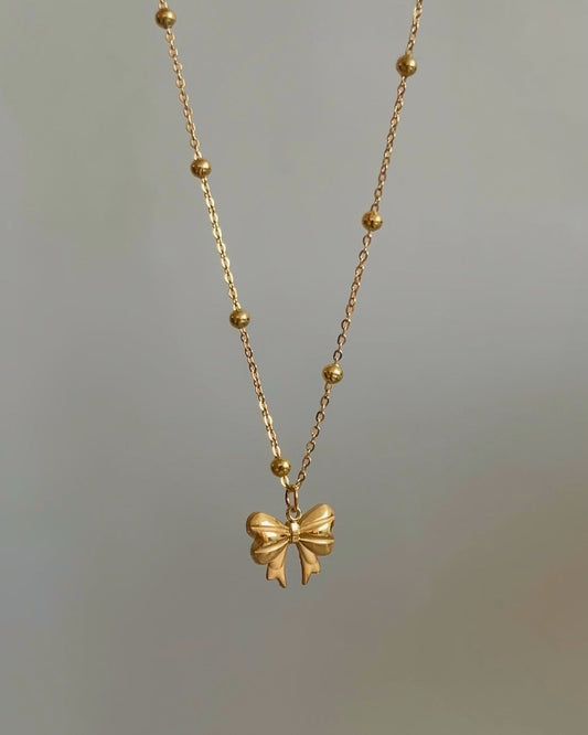 Bow knot Necklace (stainless steel)