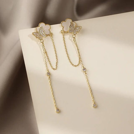 Exquisite Korean Cloud & Butterfly Earrings