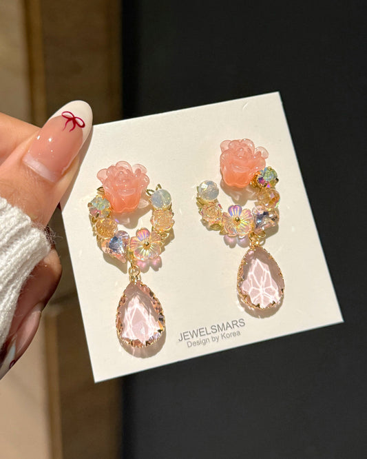 In my Dreamland Earrings- peachy