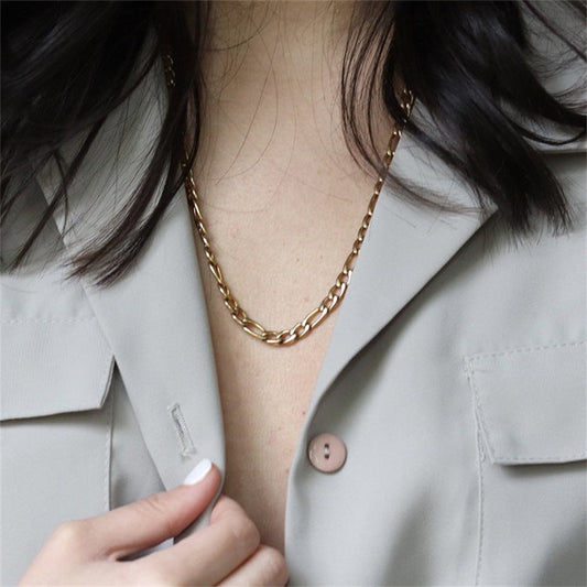 Unisex FIGARO LINK CHAIN NECKLACE (anti tarnish)