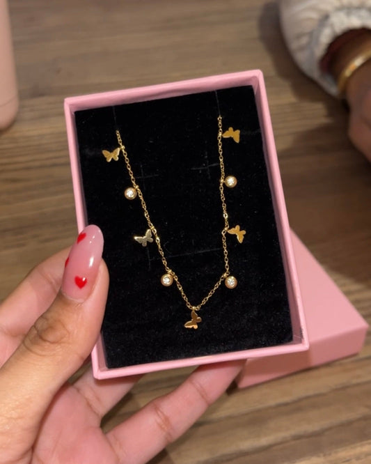 Minimal Butterflies Necklace
