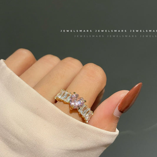 GIGI HEART RING - pink