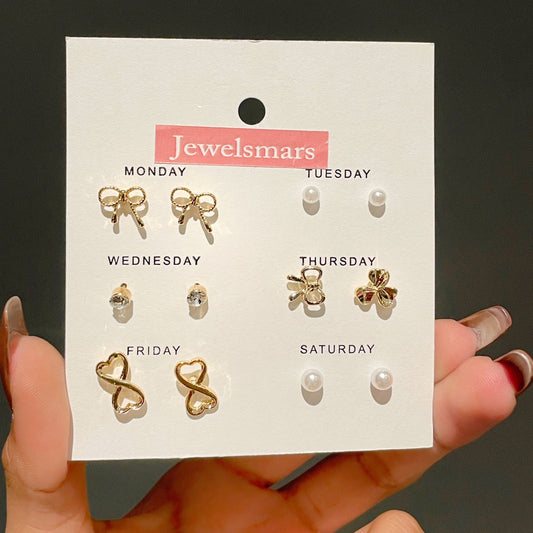 “Happiness” weekly stud Earrings set