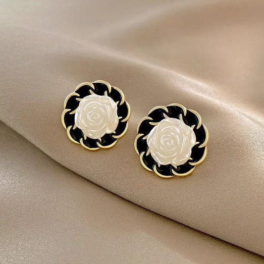 Korean Statement Flower Earrings
