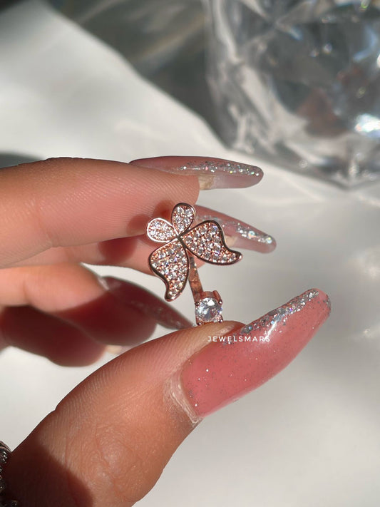 Lovely Butterfly Adjustable Ring (rosegold)