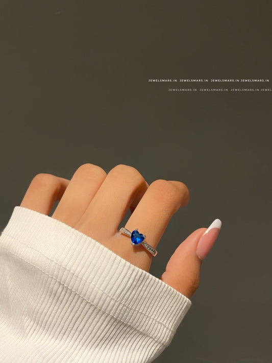 Lucy Heart Ring - blue