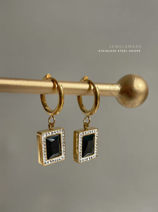 Martha Earrings - black (stainless steel)