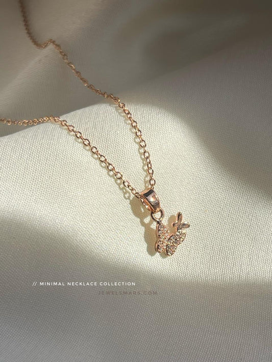 Minimal Butterflies Necklace