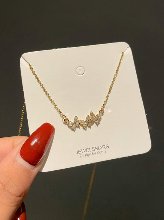 Minimal Butterfly Necklace ( stainless steel )