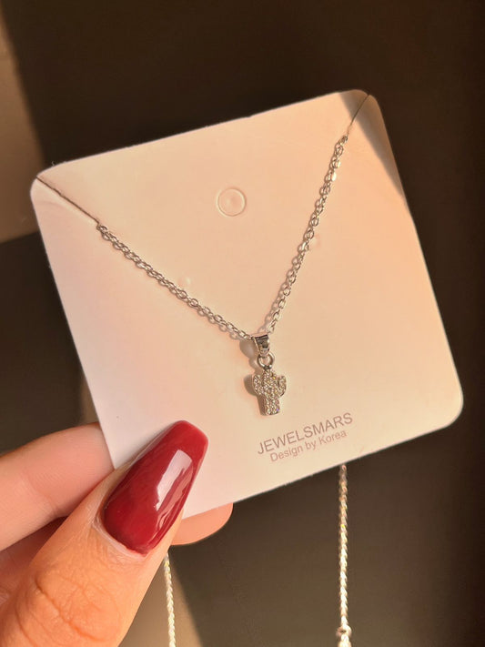 Minimal Cactus Necklace