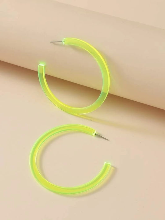 NEON GREEN XL HOOP