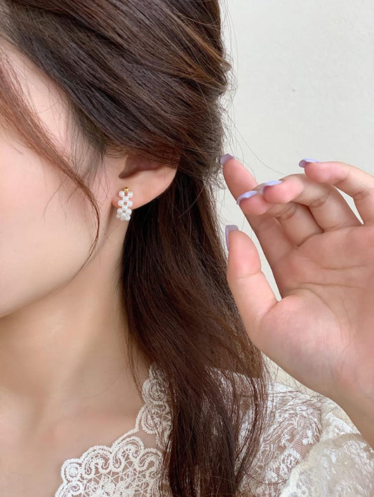 Pearl Wrap earrings