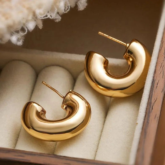 The Chunky Tube Hoops (Anti Tarnish)
