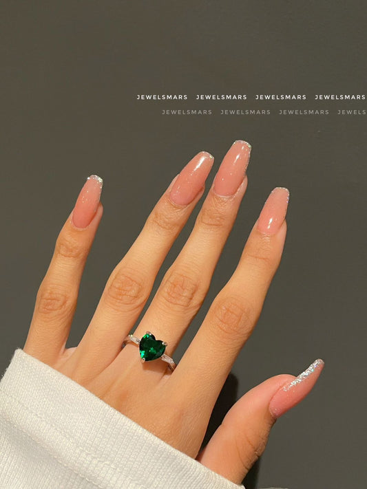 Valentina Heart Ring - green