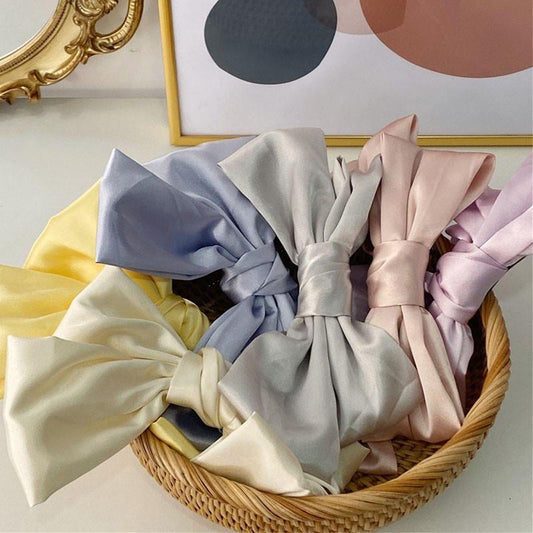 Satin Bow Hair Clips