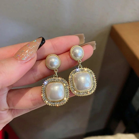 Pearl & Rhinestone studded Party earrings