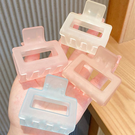 Icy Rectangular Claw Clutchers with Matte Finish