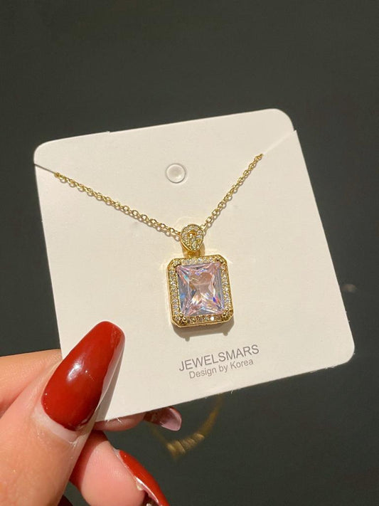 Solitaire necklace ( stainless Steel)