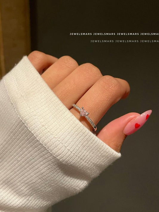 Mini Heart Ring- pink