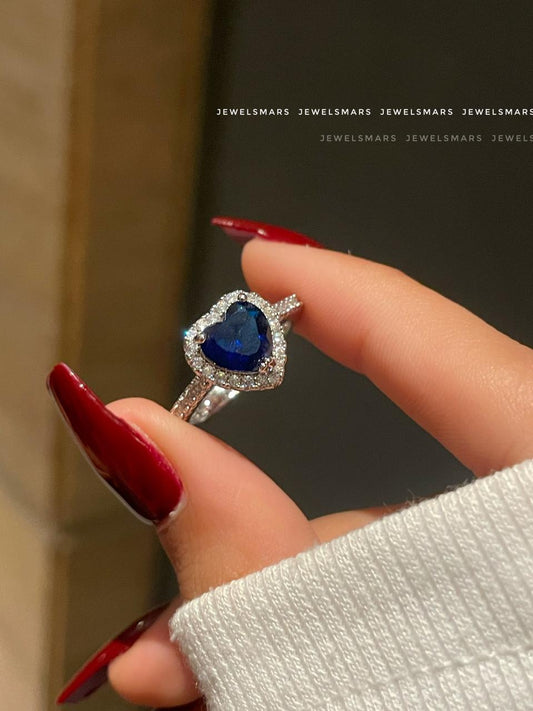 Soulmate Heart Ring- blue