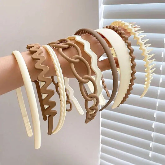 Brown & white Hairbands Combo
