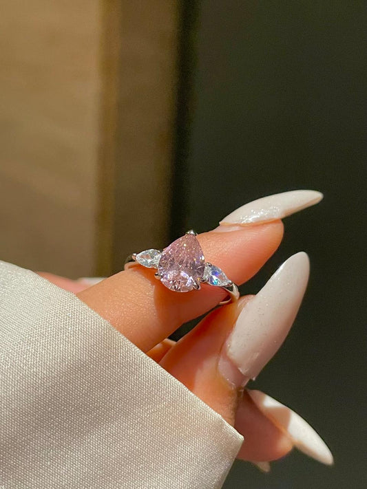 Lily drop Ring- pink