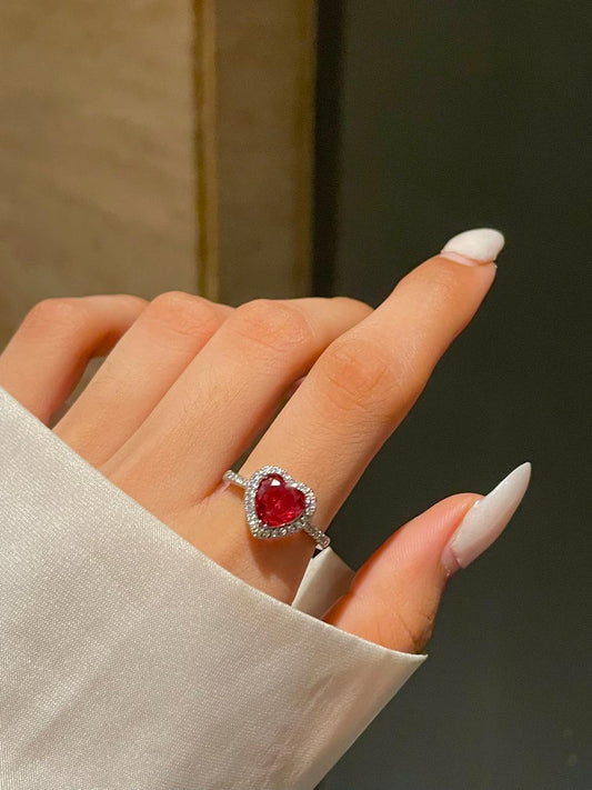 Heart Ring- red