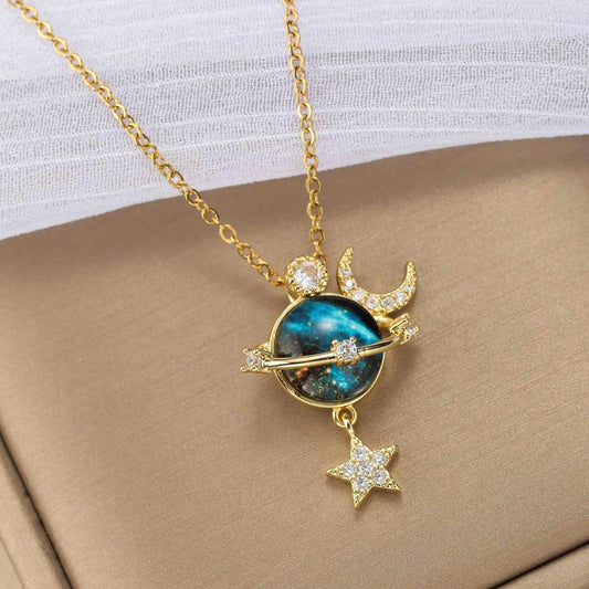 Bling Saturn Necklace
