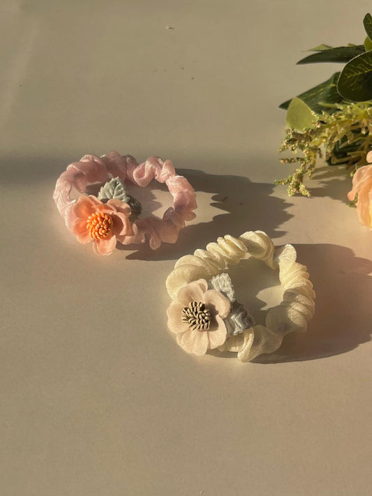 Dreamy Floral Scrunchies