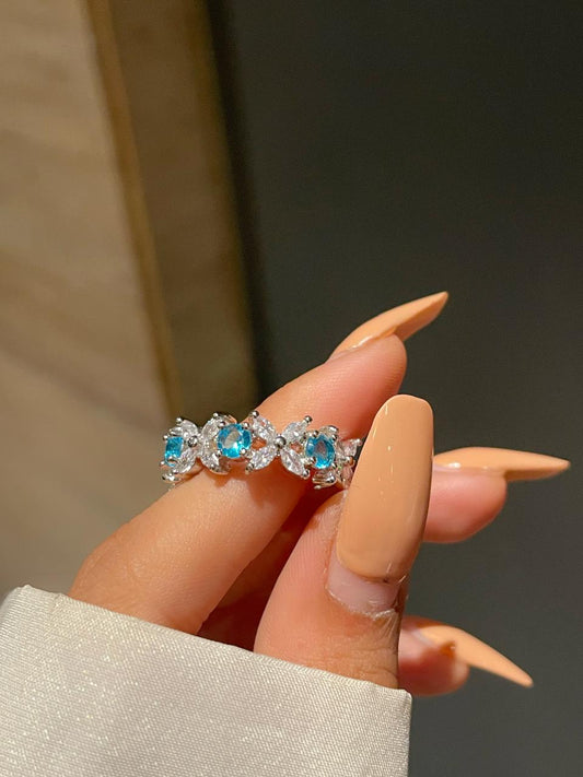 Laura Ring Band- teal blue