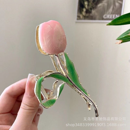 Tulip Hair Claw- pink