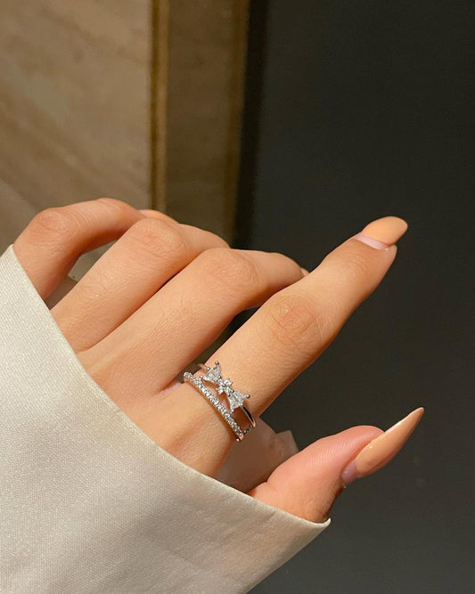 Bow Me Layered Ring