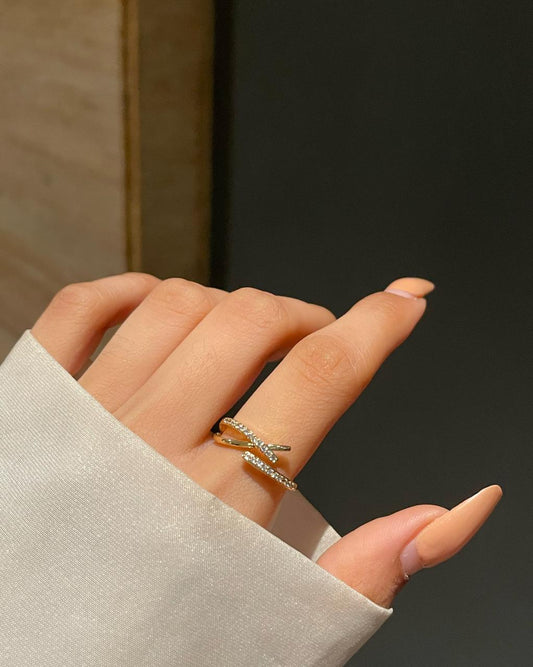 Criss Cross Infinity Ring