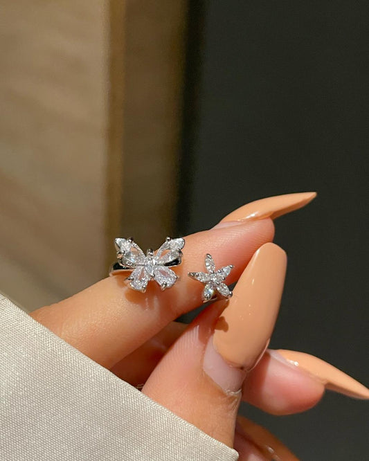 Butterfly Flower Ring