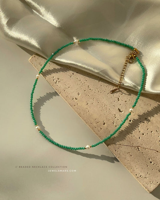 Melissa Beaded Necklace- stainless steel