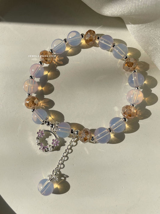 Dreamy Blue Bracelet- floral