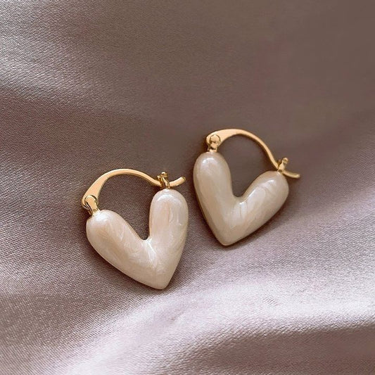 Twist of Heart Hoop Earrings