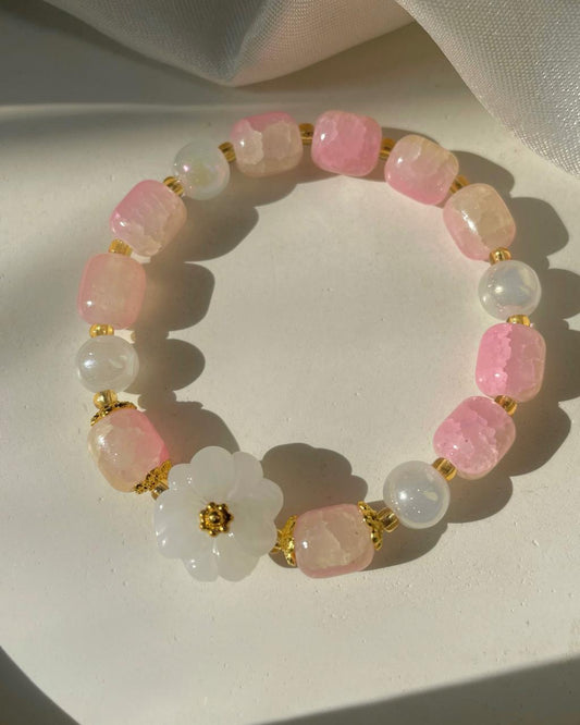 Dreamy Flower Bracelet- sunset hues