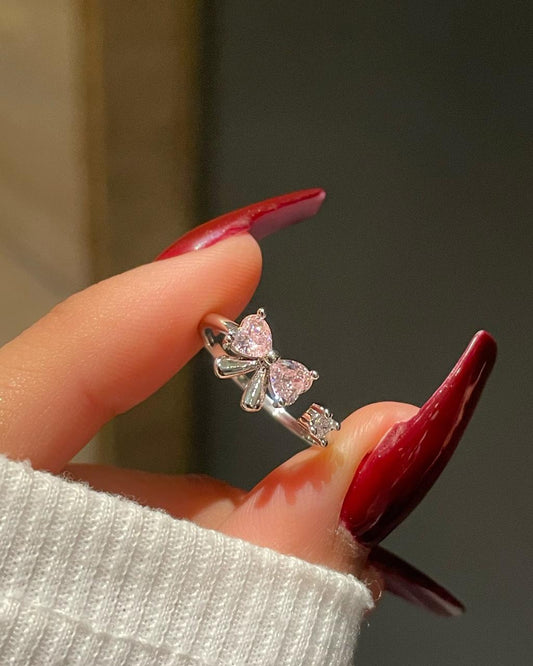 Cute lil Bow Ring- pink