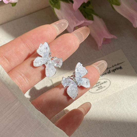 Delulu Butterfly Earrings- blue