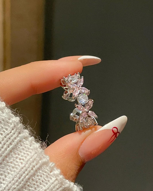 Laura Ring Band- pink white