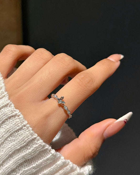 Swirl Around Butterfly Ring